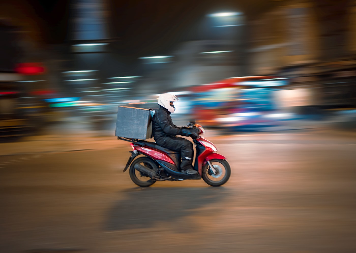 Delivery partner on a scooter